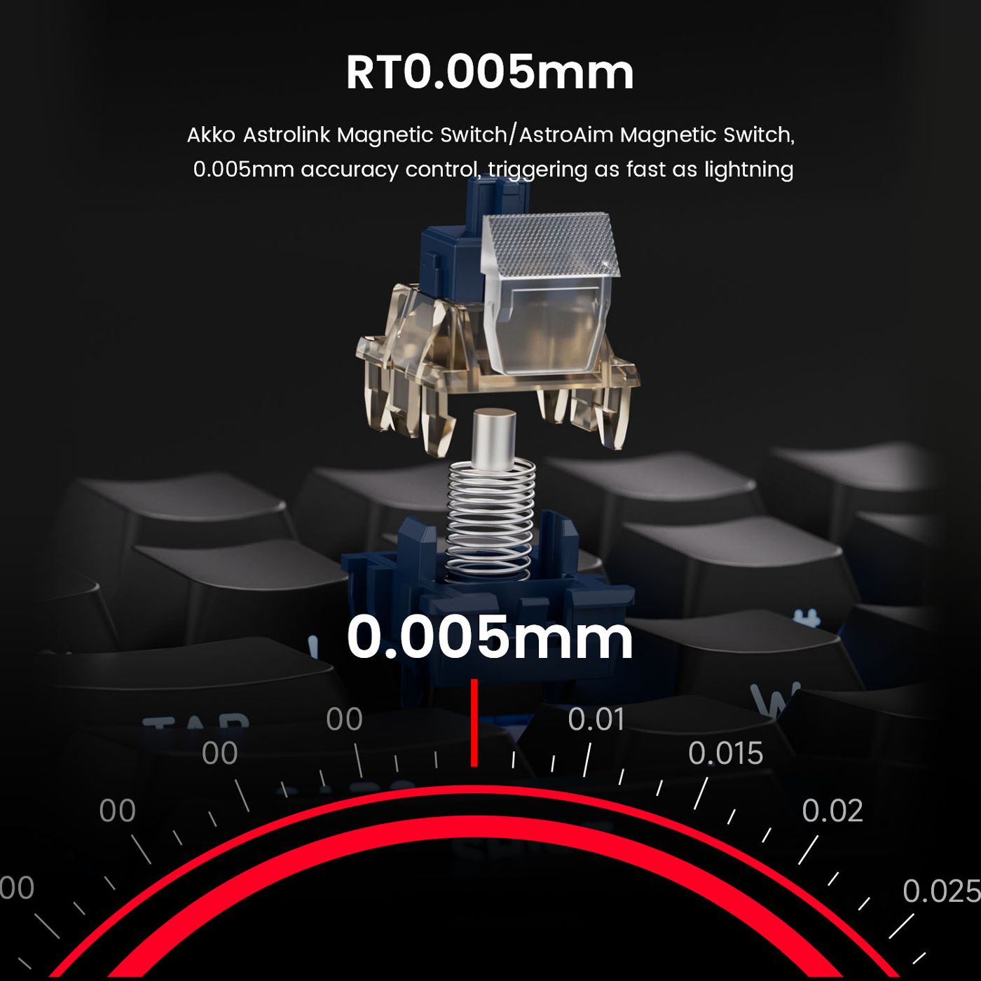 AKKO TAC75 HE 마그네틱 스위치 키보드 75% 게이밍 키보드 빠른 트리거 0.005mm 8K RGB 유선 e스포츠 커스텀 키보드 게이머용 상품 이미지 2