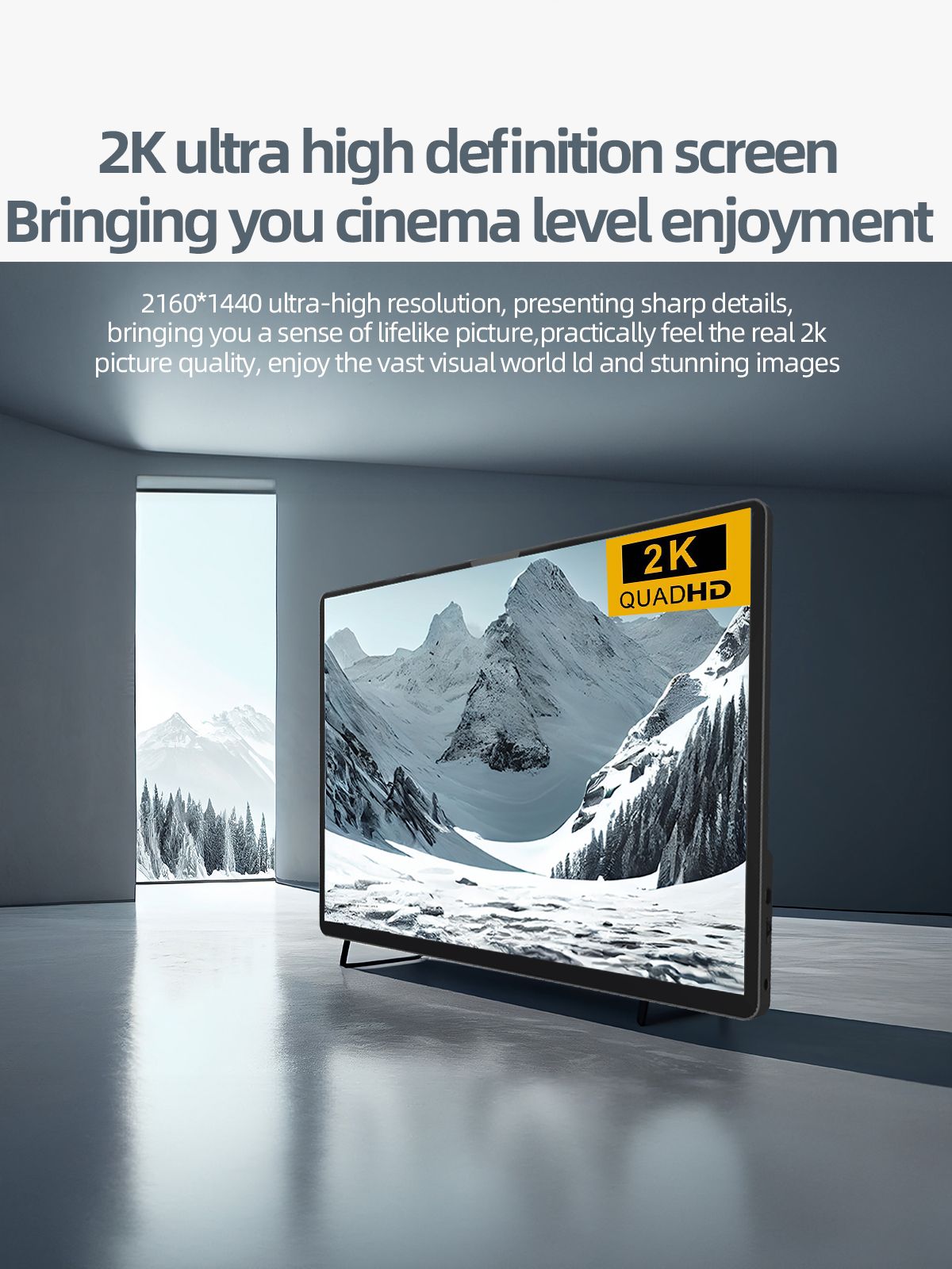 ZSUS 2160*1440 노트북 XBox PS4 / 5 스위치 TV 박스 휴대 전화 PC 확장 모바일 용 14 인치 2K 휴대용 모니터 60HZ 상품 이미지 5