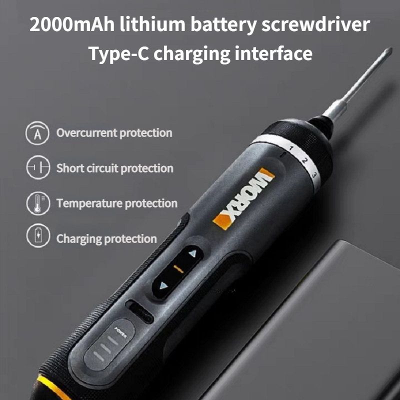 Worx 4V 미니 전기 스크루 드라이버 세트 WX242 WX241 WX240 스마트 무선 전기 스크루 드라이버 USB 충전식 핸드 드릴 도구 상품 이미지 5