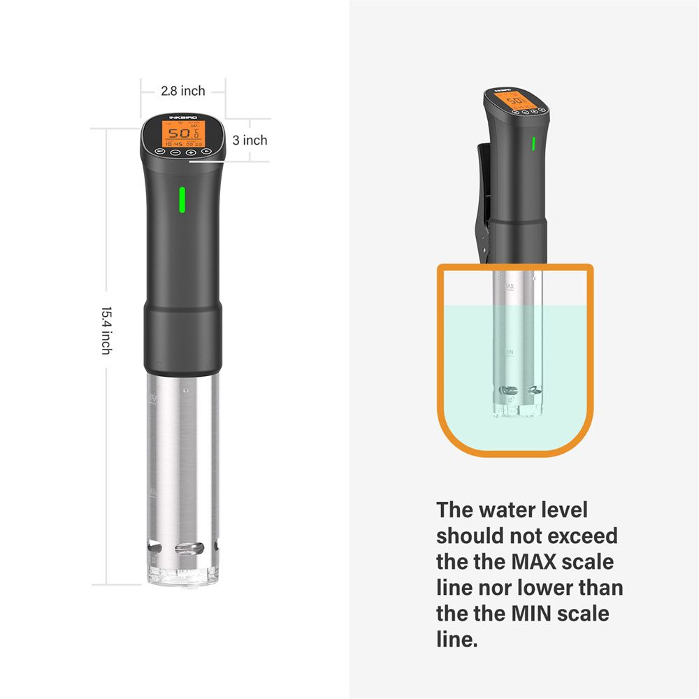 INKBIRD 요리용 수비드 ISV-200W Wi-Fi 정밀 쿠커, 강력하고 내구성 있는 침수 순환기, 스테인리스 스틸 부품 포함 상품 이미지 3