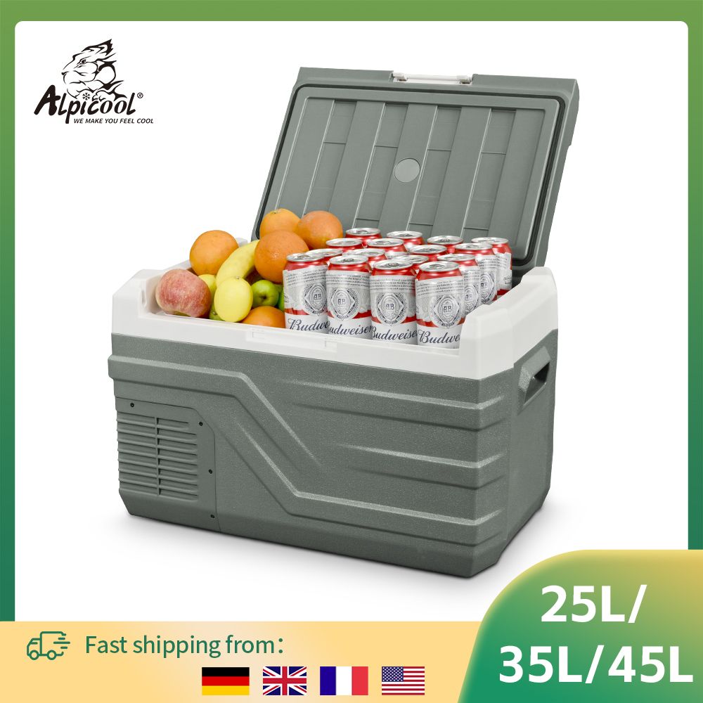 Alpicool NL 25L 35L 45L 자동차 냉장고 12V 압축기 냉장고 냉동고 12/24V DC 100-240V AC 휴대용 쿨러 캠핑 여행 상품 이미지 1